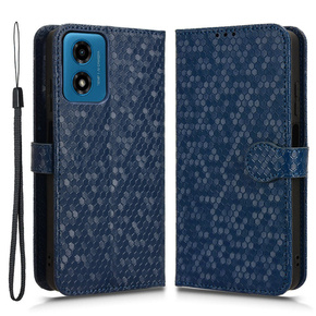 θήκη πτερύγιο για Motorola Moto G24 / G24 Power / G04, Wallet Rhombus, μπλε