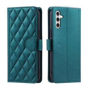 θήκη πτερύγιο για Samsung Galaxy A16, Rhombus Crossbody Leather, πράσινη