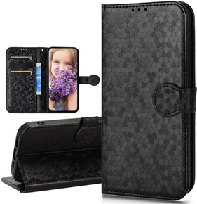 θήκη πτερύγιο για Samsung Galaxy M15 5G, Wallet Rhombus, μαύρη