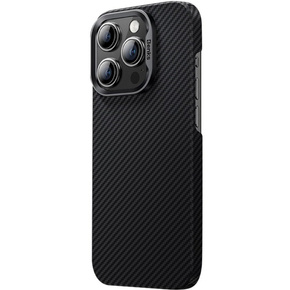 θήκη BENKS Kevlar για iPhone 15, για MagSafe, Carbon Fiber, μαύρη
