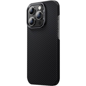 θήκη BENKS Kevlar για iPhone 15 Pro, Carbon Fiber, μαύρη