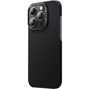 θήκη BENKS Kevlar για iPhone 15 Pro Max, Carbon Fiber, μαύρη