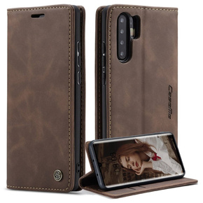 θήκη CASEME για Huawei P30 Pro, Leather Wallet Case, σκούρο καφέ