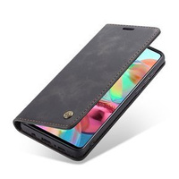 θήκη CASEME για Samsung Galaxy A71, Leather Wallet Case, μαύρη