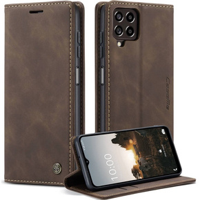 θήκη CASEME για Samsung Galaxy M33 5G, Leather Wallet Case, καφέ