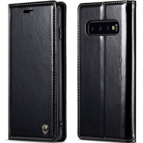 θήκη CASEME για Samsung Galaxy S10, Waxy Textured, μαύρη