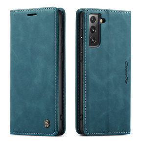 θήκη CASEME για Samsung Galaxy S21 FE, Leather Wallet Case, πράσινη