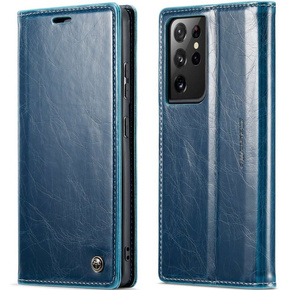 θήκη CASEME για Samsung Galaxy S21 Ultra 5G, Waxy Textured, μπλε