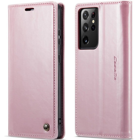 θήκη CASEME για Samsung Galaxy S21 Ultra 5G, Waxy Textured, ροζ
