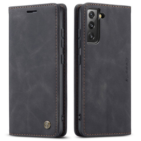 θήκη CASEME για Samsung Galaxy S22+ Plus 5G, Leather Wallet Case, μαύρη