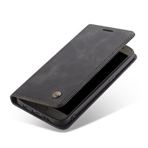 θήκη CASEME για Samsung Galaxy S7, Leather Wallet Case, μαύρη