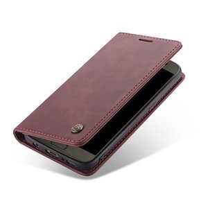 θήκη CASEME για Samsung Galaxy S7, Leather Wallet Case, μπορντό