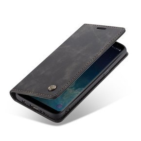 θήκη CASEME για Samsung Galaxy S8, Leather Wallet Case, μαύρη
