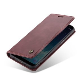 θήκη CASEME για Samsung Galaxy S8, Leather Wallet Case, μπορντό