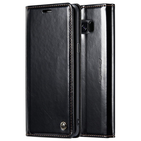 θήκη CASEME για Samsung Galaxy S8+ Plus, Waxy Textured, μαύρη