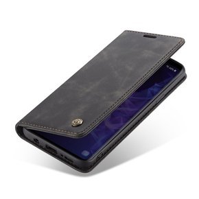 θήκη CASEME για Samsung Galaxy S9 Plus, Leather Wallet Case, μαύρη