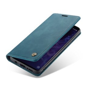 θήκη CASEME για Samsung Galaxy S9 Plus, Leather Wallet Case, μπλε