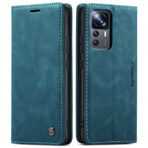 θήκη CASEME για Xiaomi 12T / 12T Pro, Leather Wallet Case, τυρκουάζ