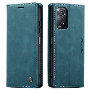 θήκη CASEME για Xiaomi Czerwonemi Note 11 Pro 4G/5G, Leather Wallet Case, πράσινη