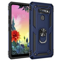 θωρακισμένη θήκη για LG K50S, Nox Case Ring, σκούρο μπλε