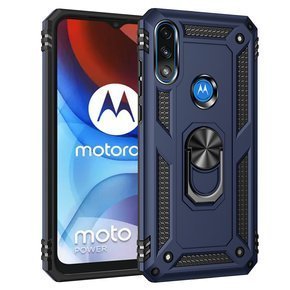 θωρακισμένη θήκη για Motorola Moto E7 Power / E7i Power, Nox Case Ring, σκούρο μπλε