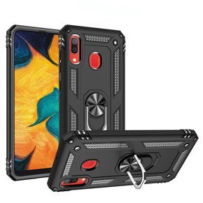 θωρακισμένη θήκη για Samsung Galaxy A40, Nox Case Ring, μαύρη