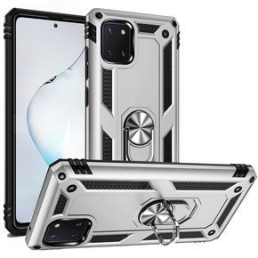 θωρακισμένη θήκη για Samsung Galaxy Note 10 Lite, Nox Case Ring, ασημένια