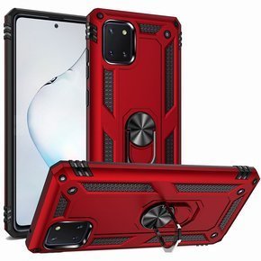 θωρακισμένη θήκη για Samsung Galaxy Note 10 Lite, Nox Case Ring, κόκκινη