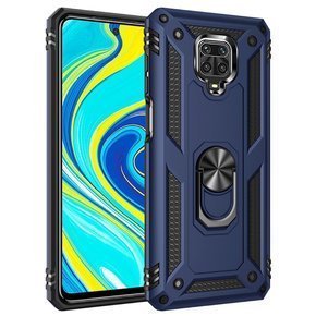 θωρακισμένη θήκη για Xiaomi Redmi Note 9S / 9 Pro, Nox Case Ring, σκούρο μπλε