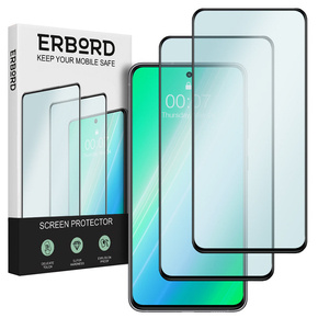 2x Μετριασμένο γυαλί για Realme 12 Pro 5G / 12 Pro+ 5G, ERBORD 3D πλήρης οθόνη