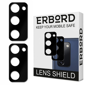 2x ERBORD μετριασμένο γυαλί για την κάμερα για να Samsung Galaxy S20 FE/ S20 FE 5G, μαύρη