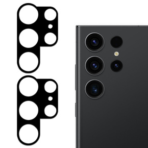 2x ERBORD μετριασμένο γυαλί για την κάμερα για να Samsung Galaxy S23 Ultra, μαύρη