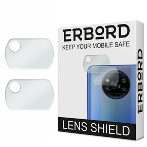 2x ERBORD μετριασμένο γυαλί για την κάμερα για να Xiaomi Poco X3 NFC / X3 Pro