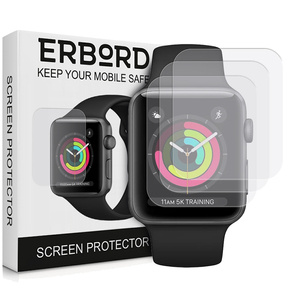 3x Φύλλο υδρογέλης ERBORD για Apple Watch 1/2/3 38mm