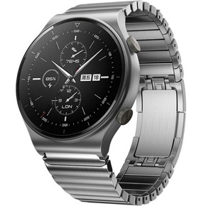 Bransoleta stalowa do Huawei Watch GT 2 Pro, Srebrna