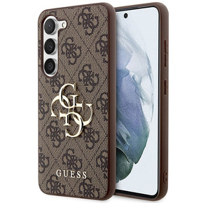 GUESS Θήκη για Samsung Galaxy S23 FE, 4G Big Metal Logo, καφέ