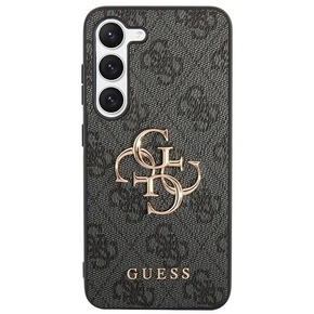 GUESS Θήκη για Samsung Galaxy S24, 4G Big Metal Logo, γκρι