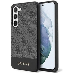 GUESS Θήκη για Samsung Galaxy S24, 4G Bottom Stripe, γκρι