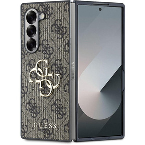 GUESS Θήκη για Samsung Galaxy Z Fold6, 4G Big Metal Logo, καφέ