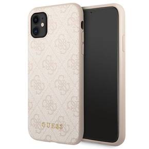 GUESS Θήκη για iPhone 11, 4G Metal Gold Logo, ροζ