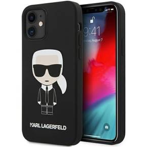 Karl Lagerfeld Θήκη για iPhone 12 mini, Silicone Iconic Hard Case, μαύρη