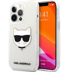 Karl Lagerfeld Θήκη για iPhone 13 Pro Max, Choupette Head, διαφανής