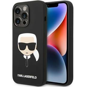 Karl Lagerfeld Θήκη για iPhone 14 Pro Max, Saffiano Karl's Head Patch, μαύρη