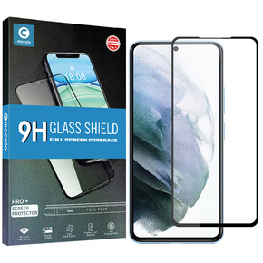 Mocolo Full Glue μετριασμένο γυαλί για Samsung Galaxy S22 5G, μαύρο πλαίσιο