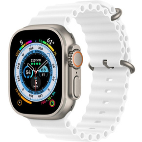 Pasek Silikonowy do Apple Watch 1/2/3/4/5/6/7/8/SE 38/40/41/mm, Biały