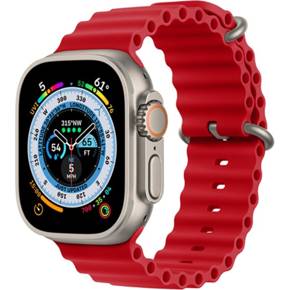 Pasek Silikonowy  do Apple Watch 1/2/3/4/5/6/7/8/SE 38/40/41/mm, Czerwony