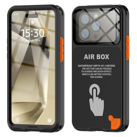 Αδιάβροχη θήκη IP68 για iPhone 15 Pro, SHELLBOX Air Box, μαύρη