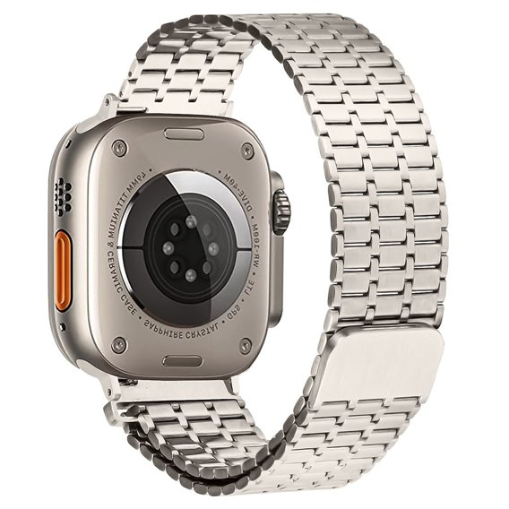 Ατσάλινο βραχιόλι για Apple Watch 1/2/3/4/5/6/7/8/SE/ULTRA 42/44/45/49 MM - μπεζ