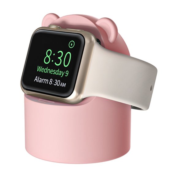 Βάση φόρτισης σιλικόνης για Apple Watch 1/2/3/4/5/6/7/8/SE/Ultra, ροζ