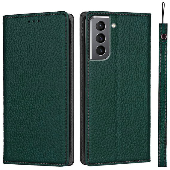 Δερμάτινη θήκη για Samsung Galaxy S22 Plus, ERBORD Grain Leather, πράσινη